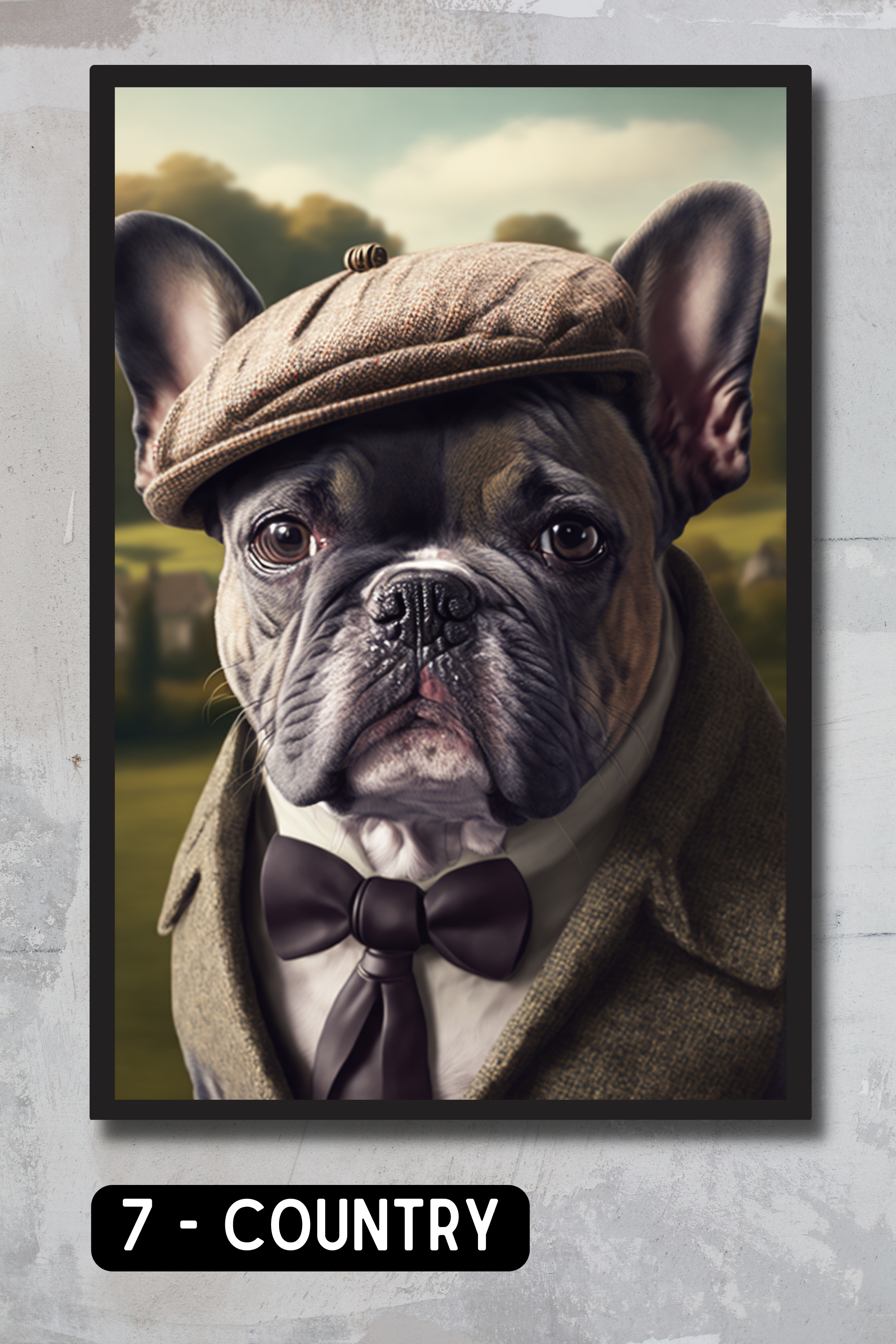French Bulldog Pet Portrait - Country