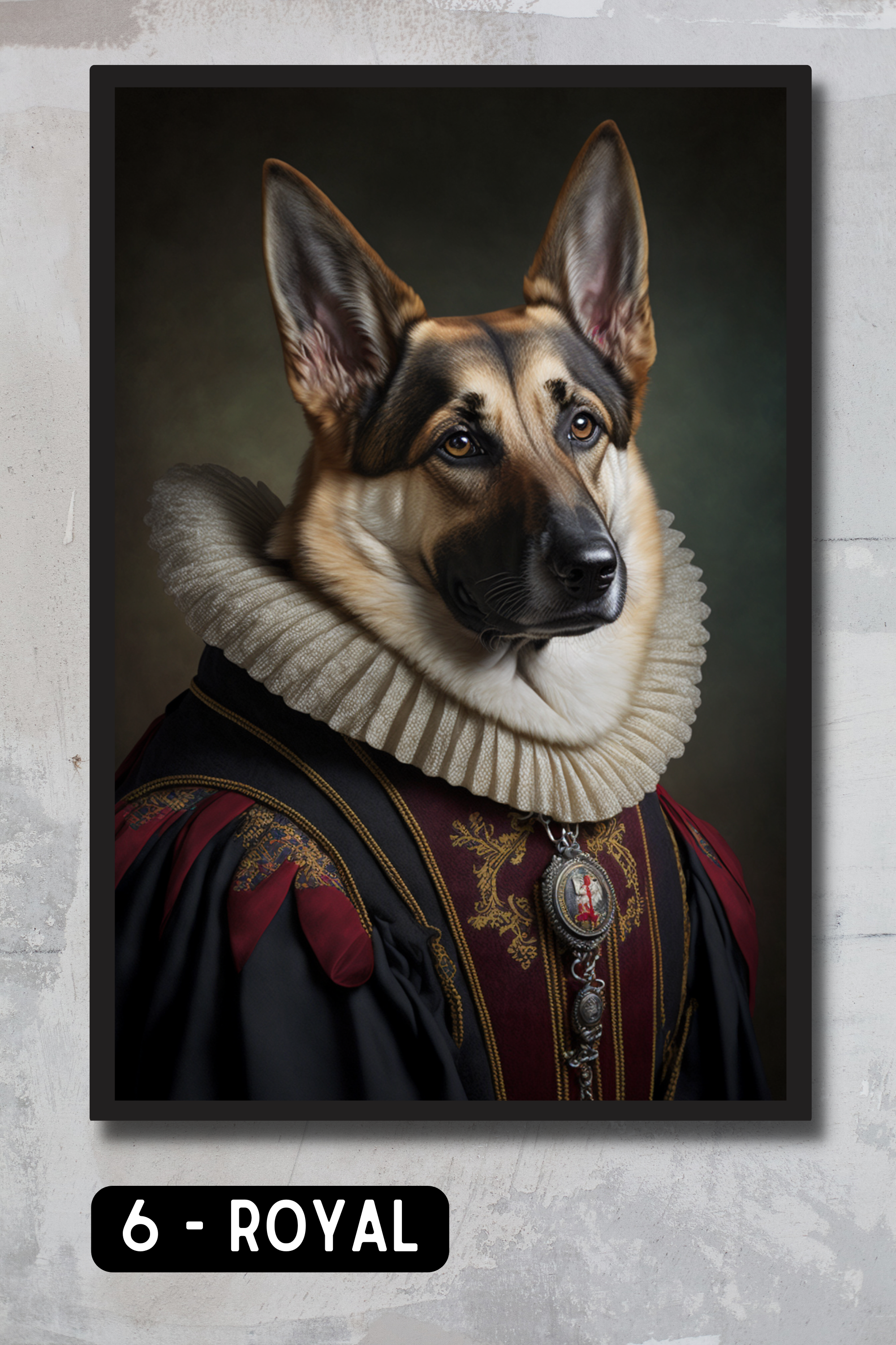 German Shepherd Pet Portrait - Royal