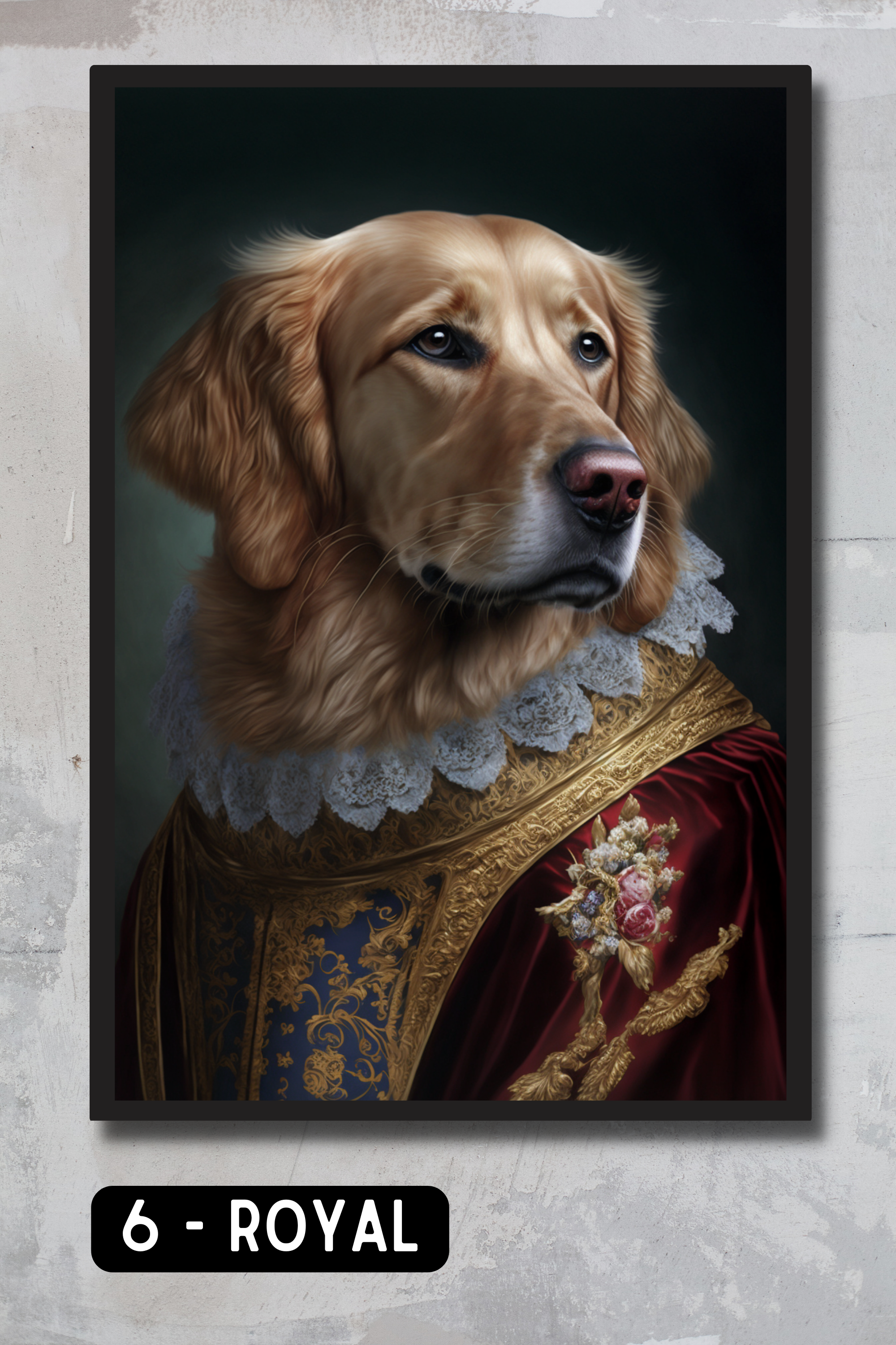 Golden Retriever Pet Portrait - Royal