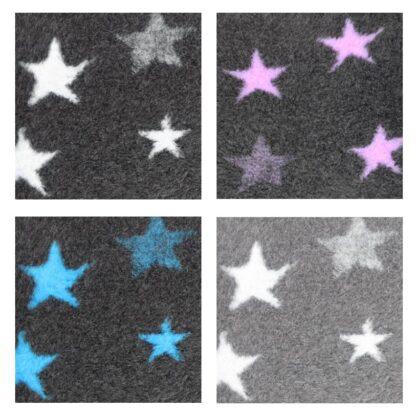 ProFleece Non-Slip Star Print Vet Bedding in a choice of 4 colour varieties