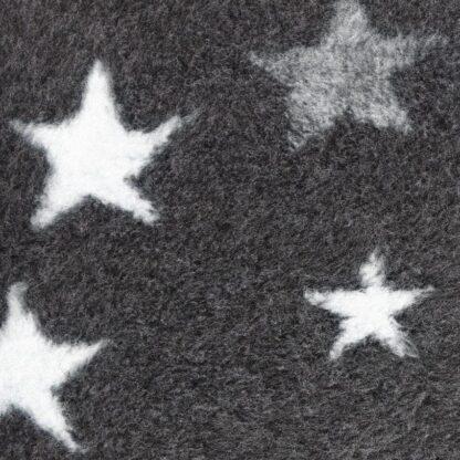 ProFleece Non-Slip Star Print Vet Bedding: Charcoal/White