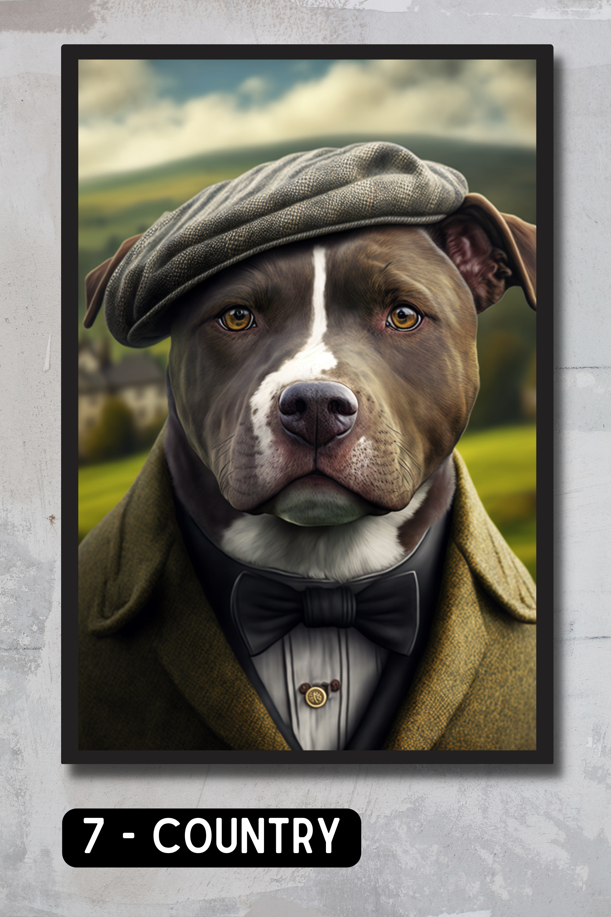 Staffordshire Bull Terrier Pet Portrait - Country