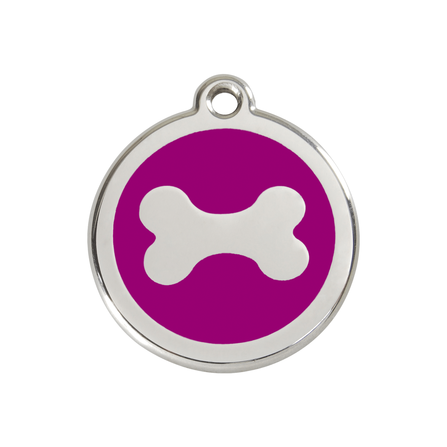 Bone Purple Enamel Dog ID Tag