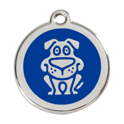 Dog Dark Blue Enamel Dog ID Tag
