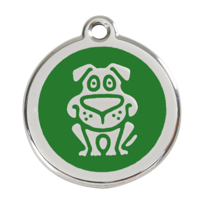 Dog Green Enamel Dog ID Tag