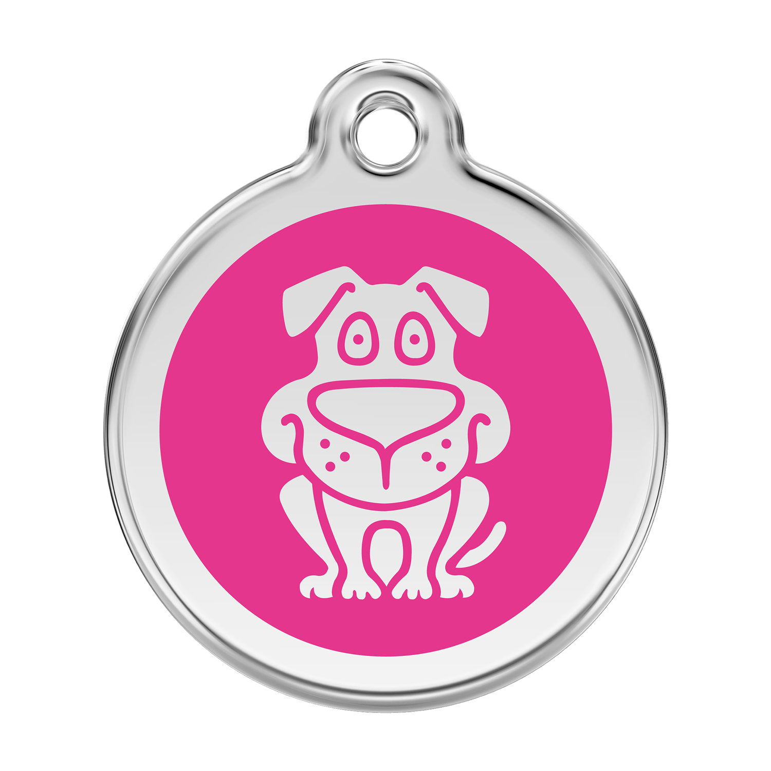Dog Hot Pink Enamel Dog ID Tag