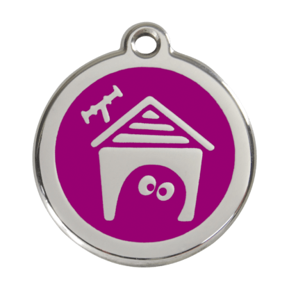 Dog House Purple Enamel Dog ID Tag