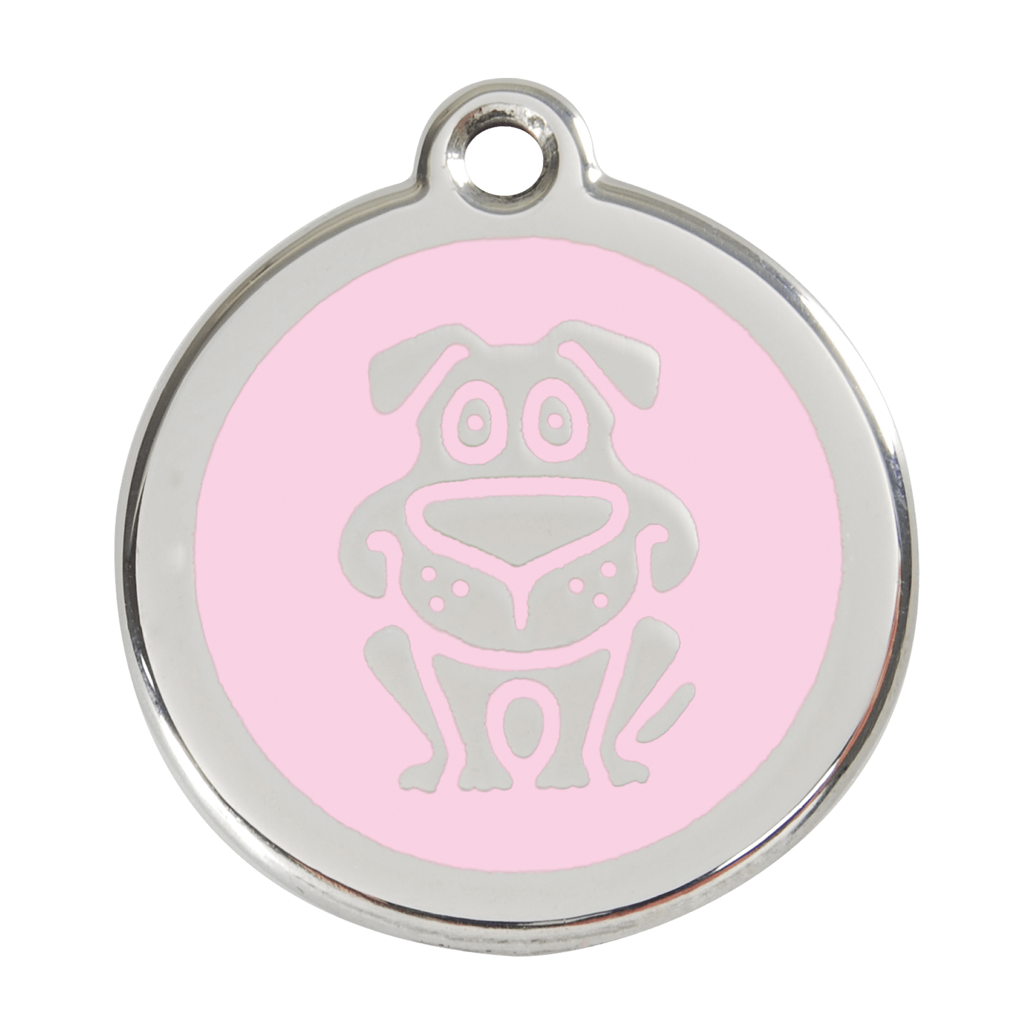 Dog Pink Enamel Dog ID Tag