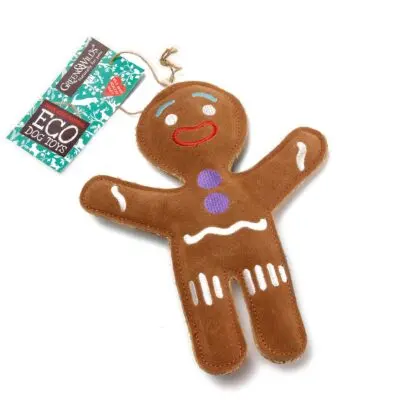 0703625146060 Jean Genie the Gingerbread Person Eco Dog Toy