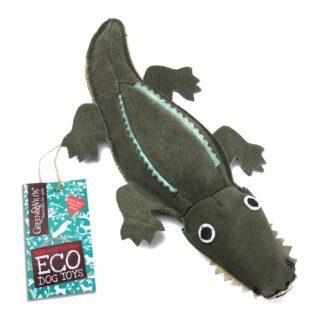 703625146176 Green & Wild's Colin the Crocodile eco jute toy.