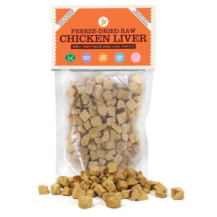 Please follow and like us: 5060941074886 JR Freeze-Dried Chicken Liver Treats 50g